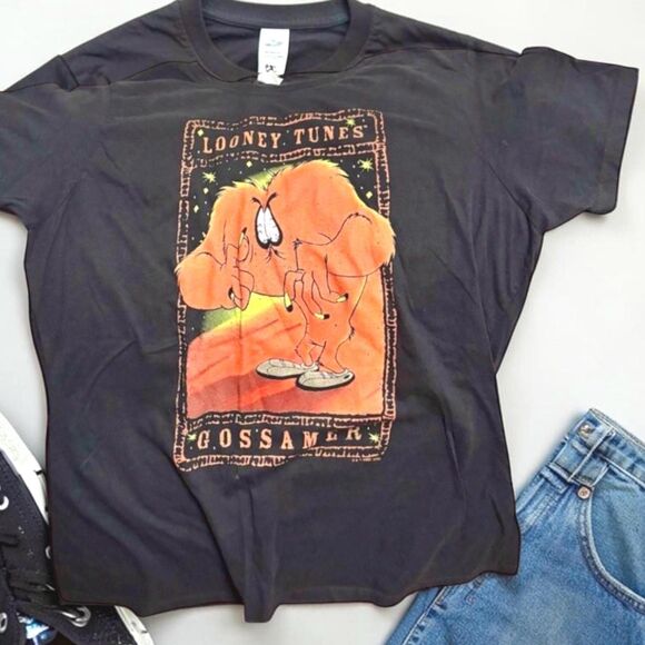 Unbranded Other - Vintage Looney Tunes Gossamer T-Shirt – Woman’s Size XL, Black Graphic Tee, Hall